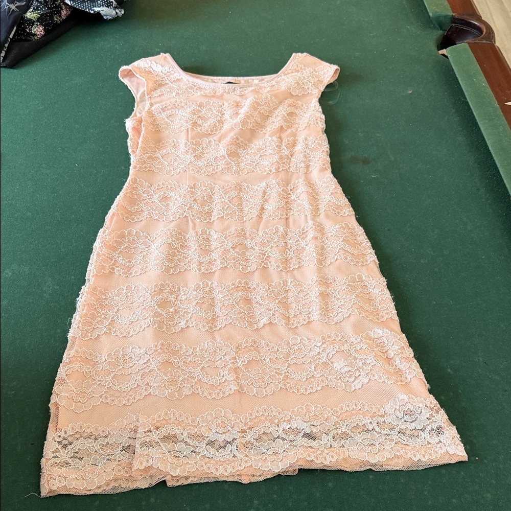 Connected Apparel Pink Lace Maxi Dress # 1 A